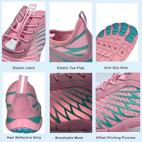 Image of Hike Barefoot Shoes for Women Men with Wide Toe Box, Healthy & Non-Slip Breathable Barefoot Water Shoes Beach Pool Aqua Swim Surf Hiking Walking Shoes