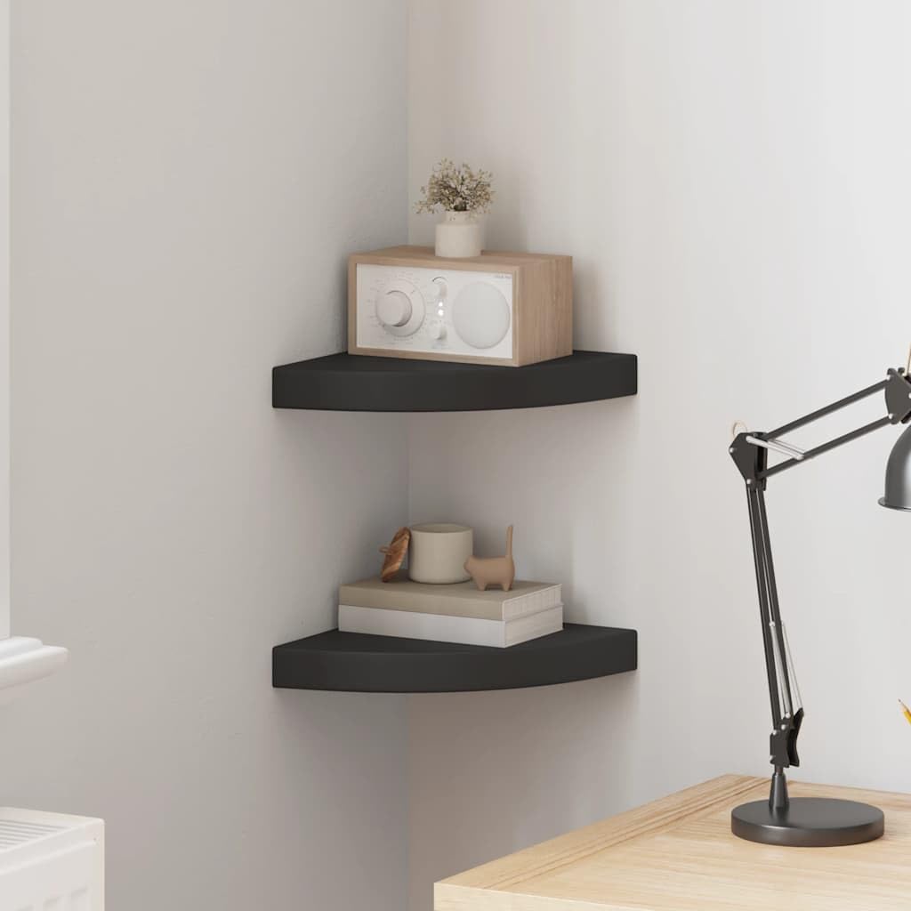 Étagères d'angle flottantes en MDF épais 3,8 cm avec fixations invisibles