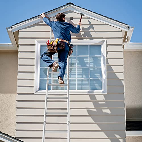 Giantex 7-In-1 12 Ft Folding Ladder, Multi Position Aluminium Extension Ladder With Safety Locking Hinge, Tall Scaffold Ladders With Anti-Skid Texture, Lightweight Collapsible Ladder, Max Load 330 Lbs #TOP1