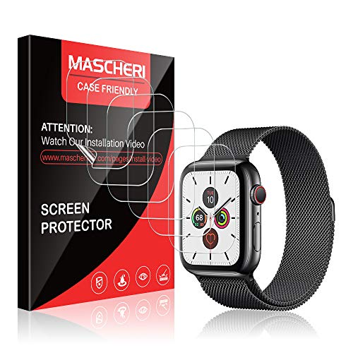 MASCHERI Compatible para Apple Watch Series 5/4 44mm Protector de Pantalla, [6 Unidades] HD película Blanda Clara TPU Clear Soft Protector Pantalla para Apple Watch Series 5 44mm