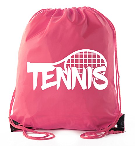 Mato & Hash Tennis Backpacks| Tennis Drawstring bags for Camp, Parties, and Fundraisers! - 3PK Pink CA2500Tennis S4