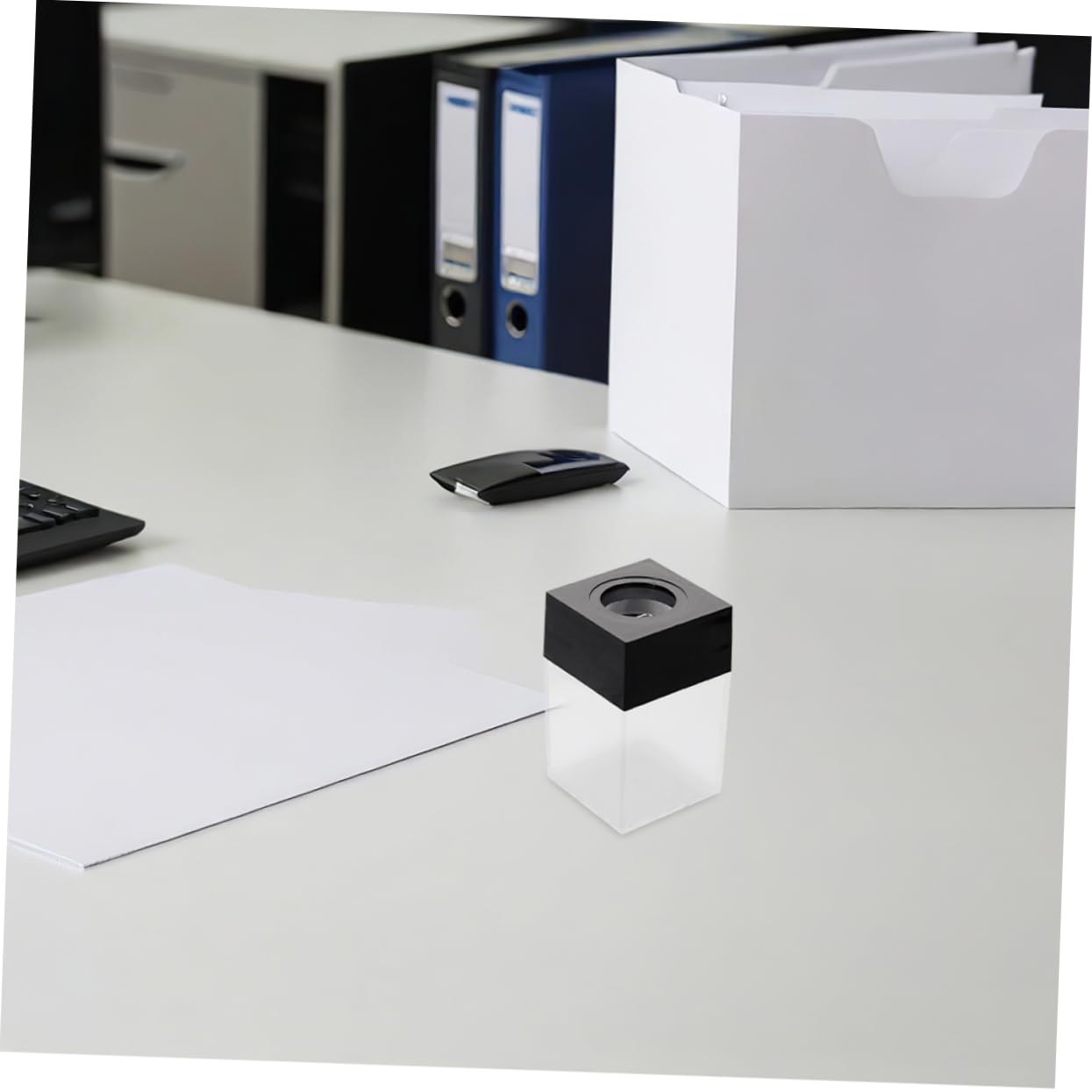 Sewroro 12piezas Caja De Clips Magnéticos Para Escritorio Organizador De Clips De Dispensador De Magnético Para Oficina Escuela