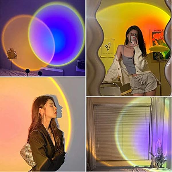 Projectie Led-Licht, Verbeterde Versie Van Romantische Zonsondergang Projectie Vloerlamp Sofa Foto Sfeerlamp Voor Woonkamer Slaapkamer Romantische Lamp