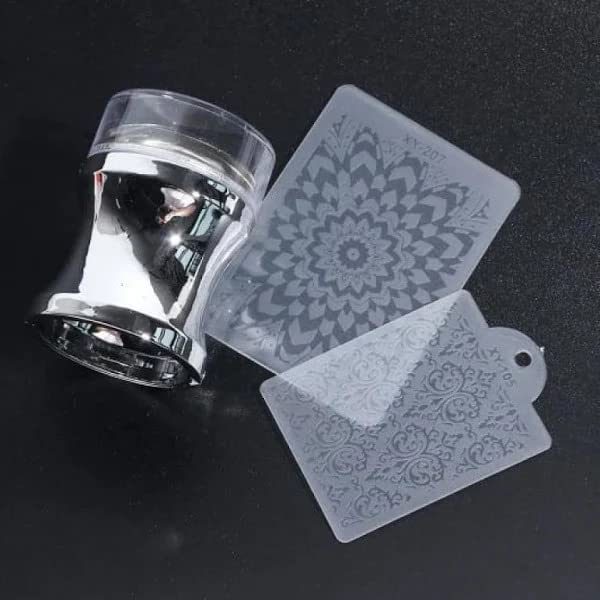 Red Square proffesional nail art stamping tool color silver-image-43