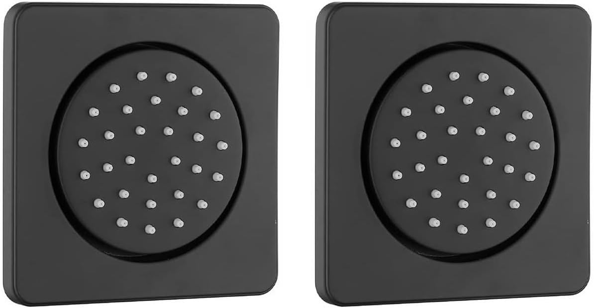 Solid Brass Body Spray Shower Jets Adjustable Massage Spa Side Sprayer in Wall Shower Set, Wall Mount Shower Massage Spray Jets, Black Finish