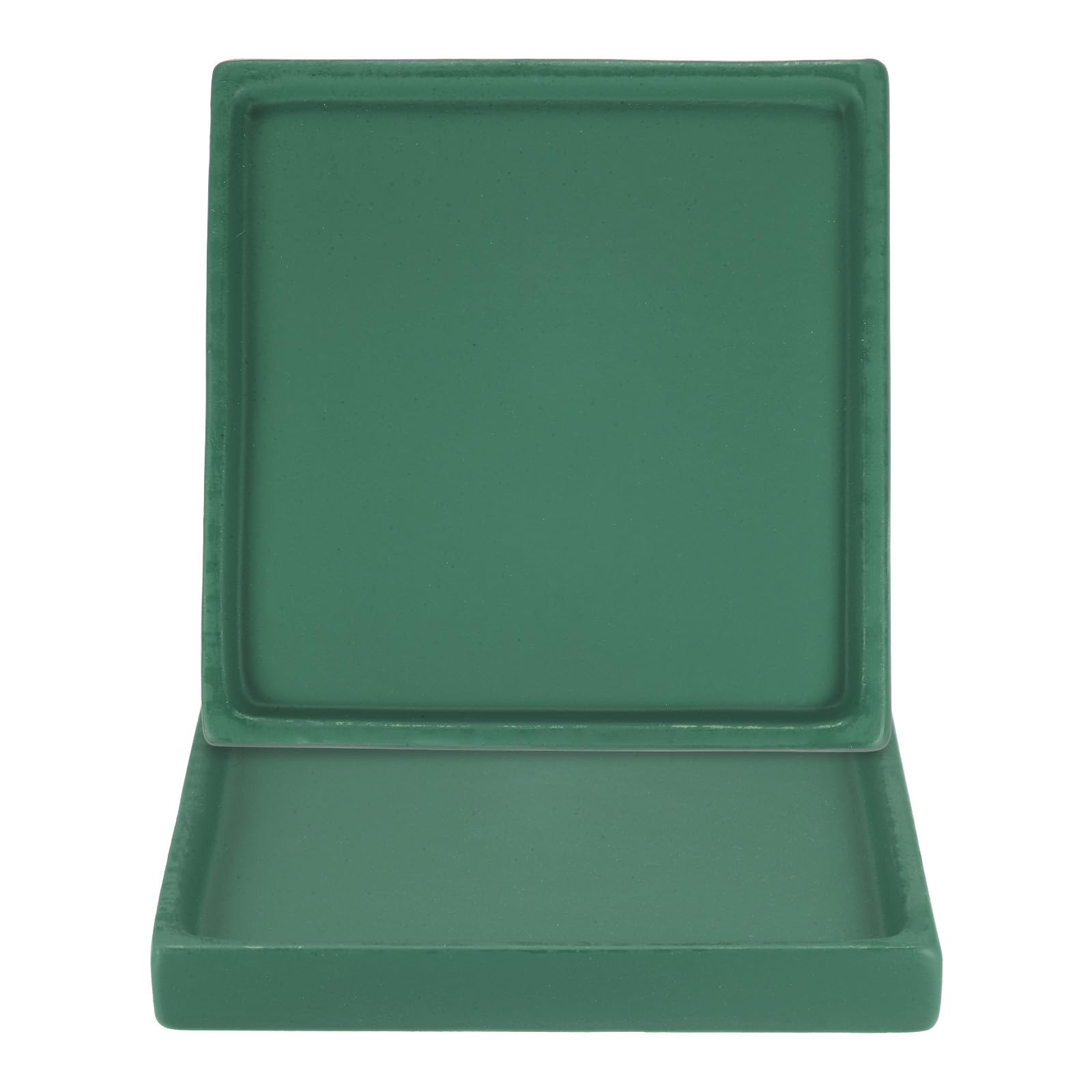M METERXITY 2-Pack Ceramic Plant Saucer, 5 Inch Plant Water Catcher Tray