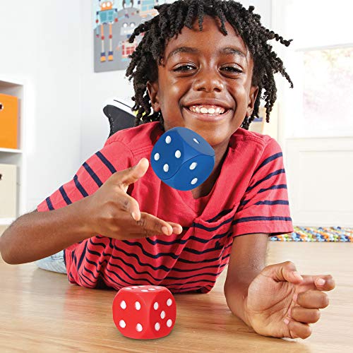 image for Learning Resources Foam Dice: Dot Dice, Red and Blue 6-Sided Foam Dice