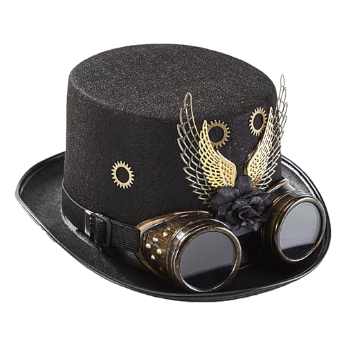 Chapeau steampunk homme et couvre-chef gothique pour accessoires de fête