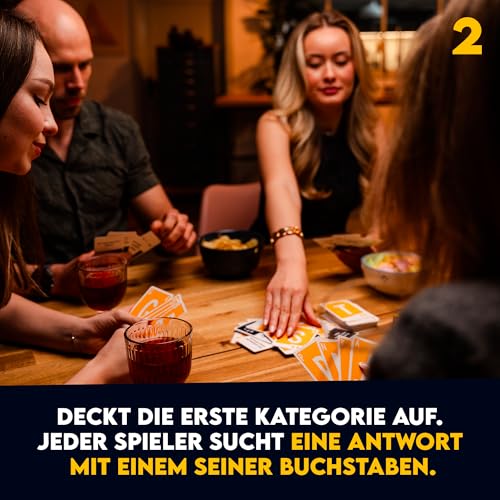 ATM Gaming Quickstop - Das Buchstaben-Duell - Kartenspiel für Jugendliche und Erwachsene - Schnell und Verrückt - 2 bis 7 Spieler - Kartenspiel ab 10 Jahren - Familienspiel