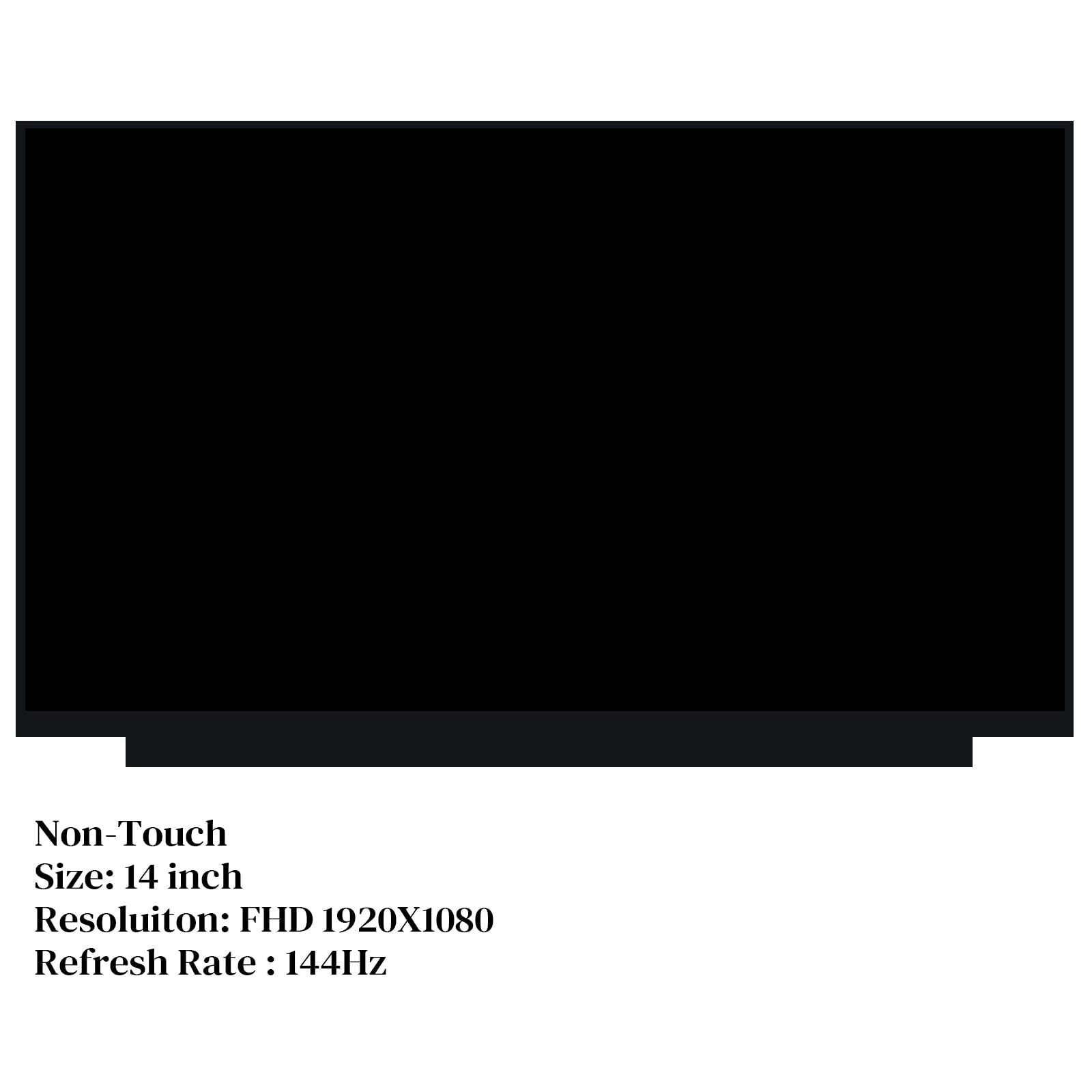 LCD Screen Replacement for Asus ROG Zephyrus G14 GA401Q, FHD 1920X1080 40Pin Matte, LED Non Touch Display (144Hz- 40 pin Connector)