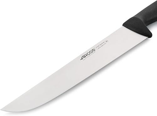 Miniatura 3 de Arcos Cuchillo de carnicero de acero inoxidable de nitrum de 12 pulgadas. Cuchillo de cocina profesional para cortar carne, pescado y verduras.