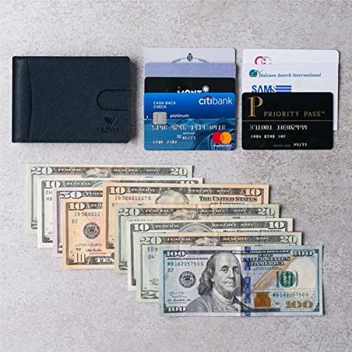 Image of YBONNE Functional Compact RFID Blocking Bifold Wallet for Men, Made of Finest Genuine Leather
