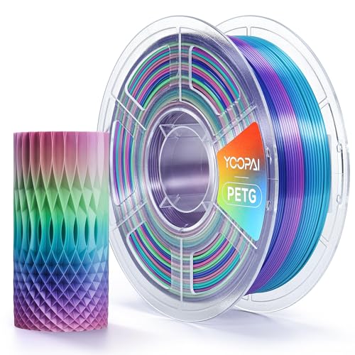 YOOPAI PETG Filament 1.75mm Multicolor Smooth Color Transitions Consistent Printing 1KG (2.2lbs) 3D Printer Filament Gradient PETG Vivid Enchanted Forest