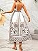 AKSXTNS Backless Suspender Dress Bohemian Ethnic Style Positioning Print Fashion Vacation Casual Internet Celebrity Long(M) Black