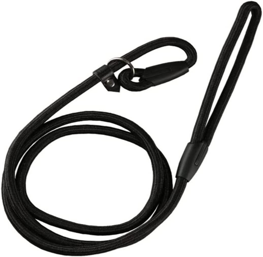 Morbido Guinzaglio Per Cani Guinzaglio Per Collare Per Cani Regolabile In Robusto Nylon Da 130 Cm Con Corda Tonda Per Di Piccola Taglia Antiscivolo Flexi(Black,0.6 * 130cm)
