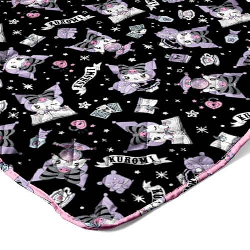 Image of Sanrio Kuromi Anime Comfy Throw - Soft Quilted 60x80 Reversible for Couch, Bed, Adults & Kids