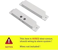 Vista 2 de 4 Sets NC Wired Door Alarm Magnetic Contact Sensor with Double Side Tape