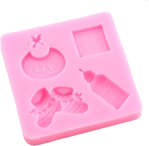 Miniatura 7 de Mujiang Lindo molde de silicona para pastel de fondant para bebé, moldes de caramelo de mano para decoración de pasteles, arcilla polimérica,