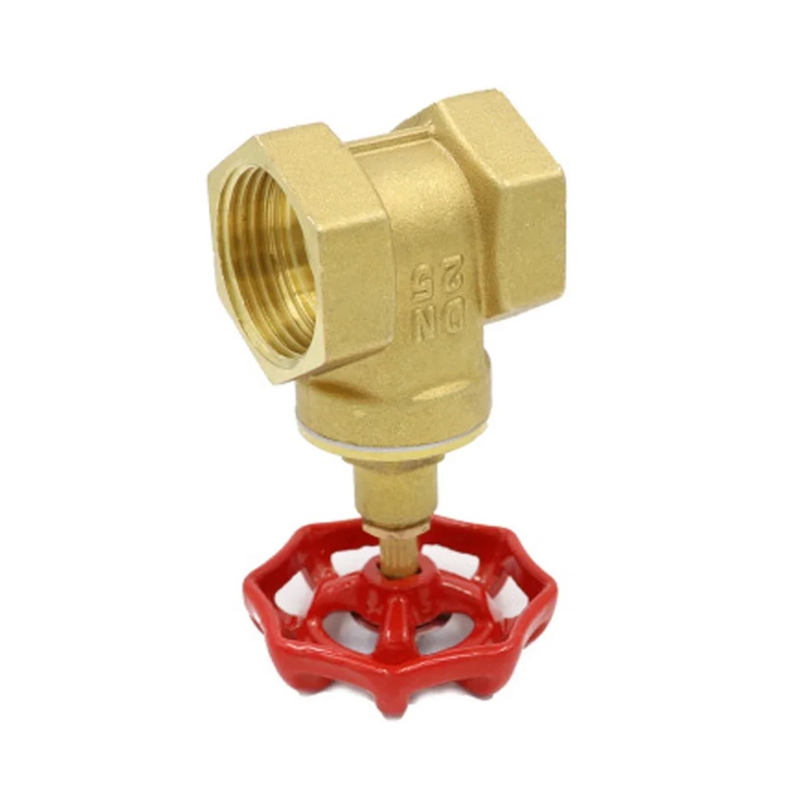 Llave De Paso Agua Válvula de compuerta de latón con rosca hembra G 1/2", 3/4", 1", 1-1/2" y 2", DN15, DN20, DN25, DN32, DN40 y DN50, con volante de acero y paso completo.(DN50)