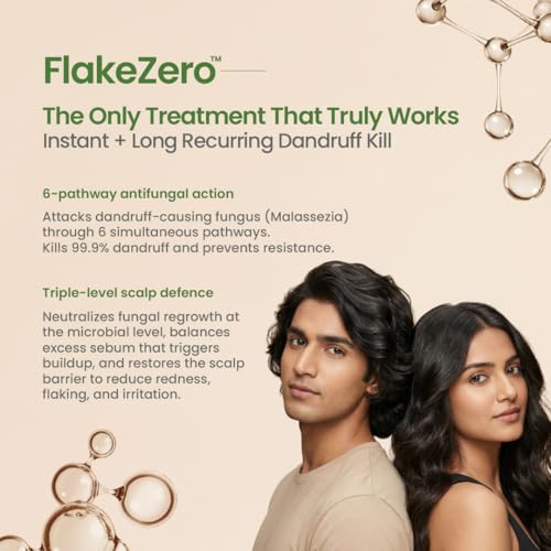 Image of Nat Habit Anti-Dandruff Navdha Shampoo | Clinically Proven 99.9% Dandruff Removal | FlakeZero Technology with 5% Beracyl | Neem, Green Tea & Bhringraj | Sulfate & Silicone Free | 250ml