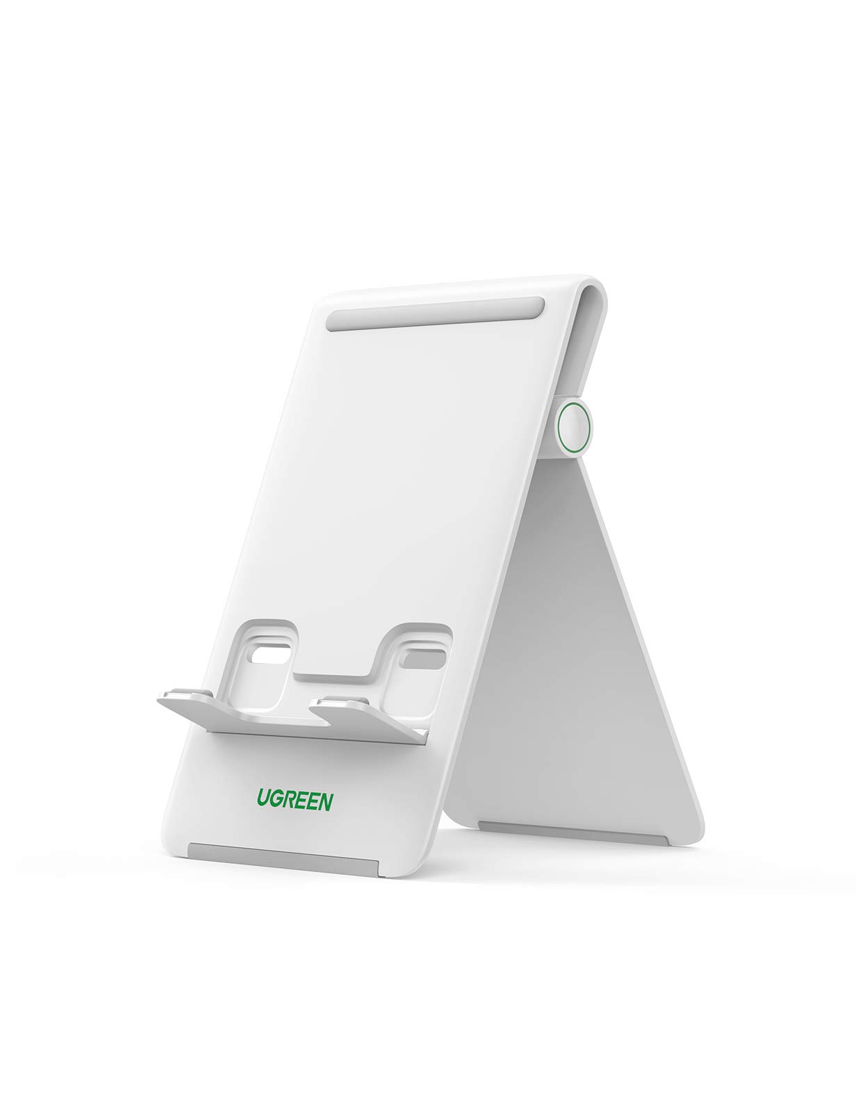 UGREEN Foldable Tablet Stand, Stable iPhone Holder Adjustable Tablet Holder for Desk, iPad Holder Stand Compatible with iPad Mini, iPad Air, iPad Pro, Kindle, Switch, Smartphones - White