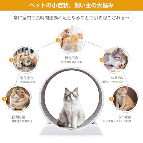 LINECY キャットホイール 猫回し車 猫用トレッドミル 猫ランニングホイール の商品画像 1
