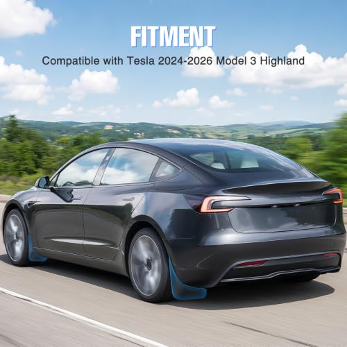 Image of Nilight Mud Flaps Splash Guards for Tesla Model 3 Highland 2024 2025 2026