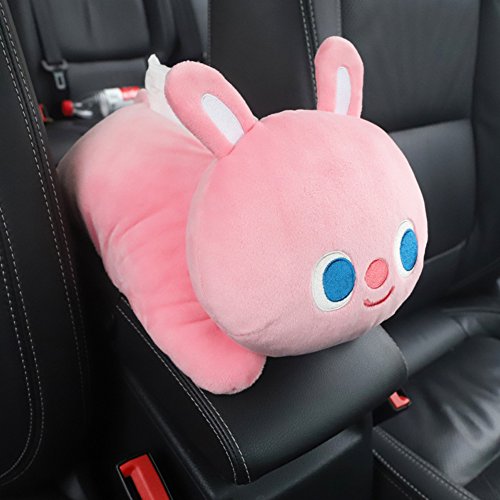 seemehappy Cute Plush Animals Napkin Tissue Box Case Holder for Car Armrest Headrest