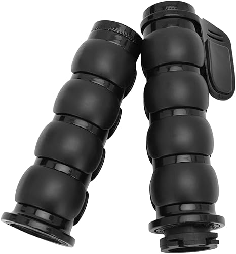 Miniatura 3 de Empuñaduras negras de manillar de motocicleta de 1 pulgada con acelerador compatibles con Sportster 883 Street Bike Dirt Bike Cruiser y Chopper