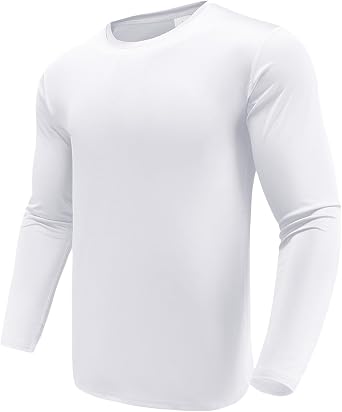 Mens 1, 3 or 5 Pack Performance Long Sleeve T-Shirts, UPF 50+ Sun Protection Shirts, Athletic Gym Workout Shirts for Running