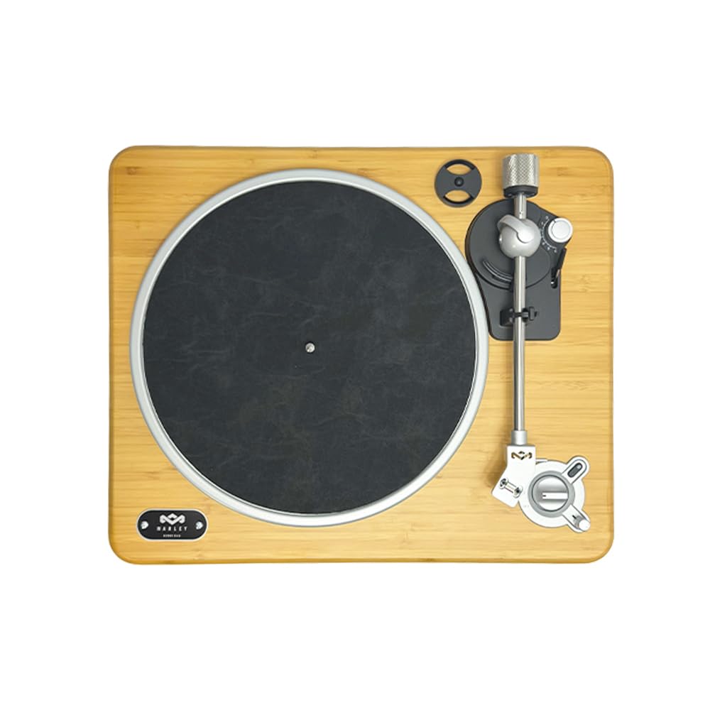 House of Marley Stir It Up Wireless 2 Bluetooth-Plattenspieler - Bambus | Vinyl Player, 33/45 U/Min, nachhaltig gefertigter Schallplattenspieler, Audio-Technica Tonabnehmer & integr. Vorverstärker