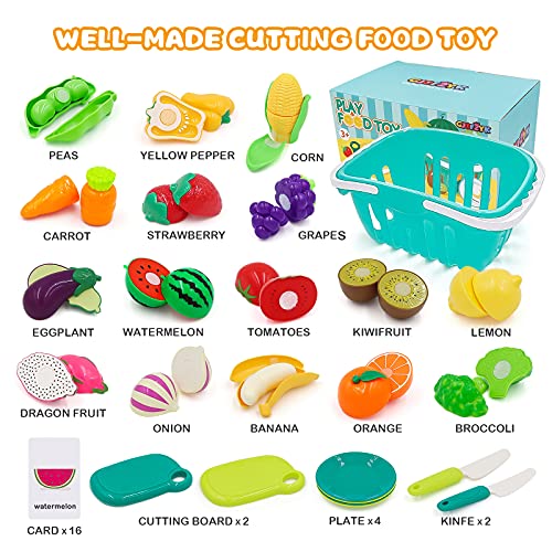 image for GJOF2YK Play Food Toy for Kids Kitchen Accessories for Toddler,63 PCS 