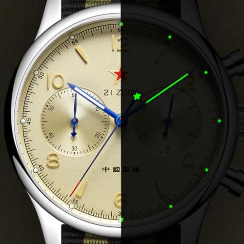 Image of HEMUDU Seagull 1963 ST19 Movement 40mm 38mm Mechanical Chronograph Sapphire Movement Swan Neck Men Watch