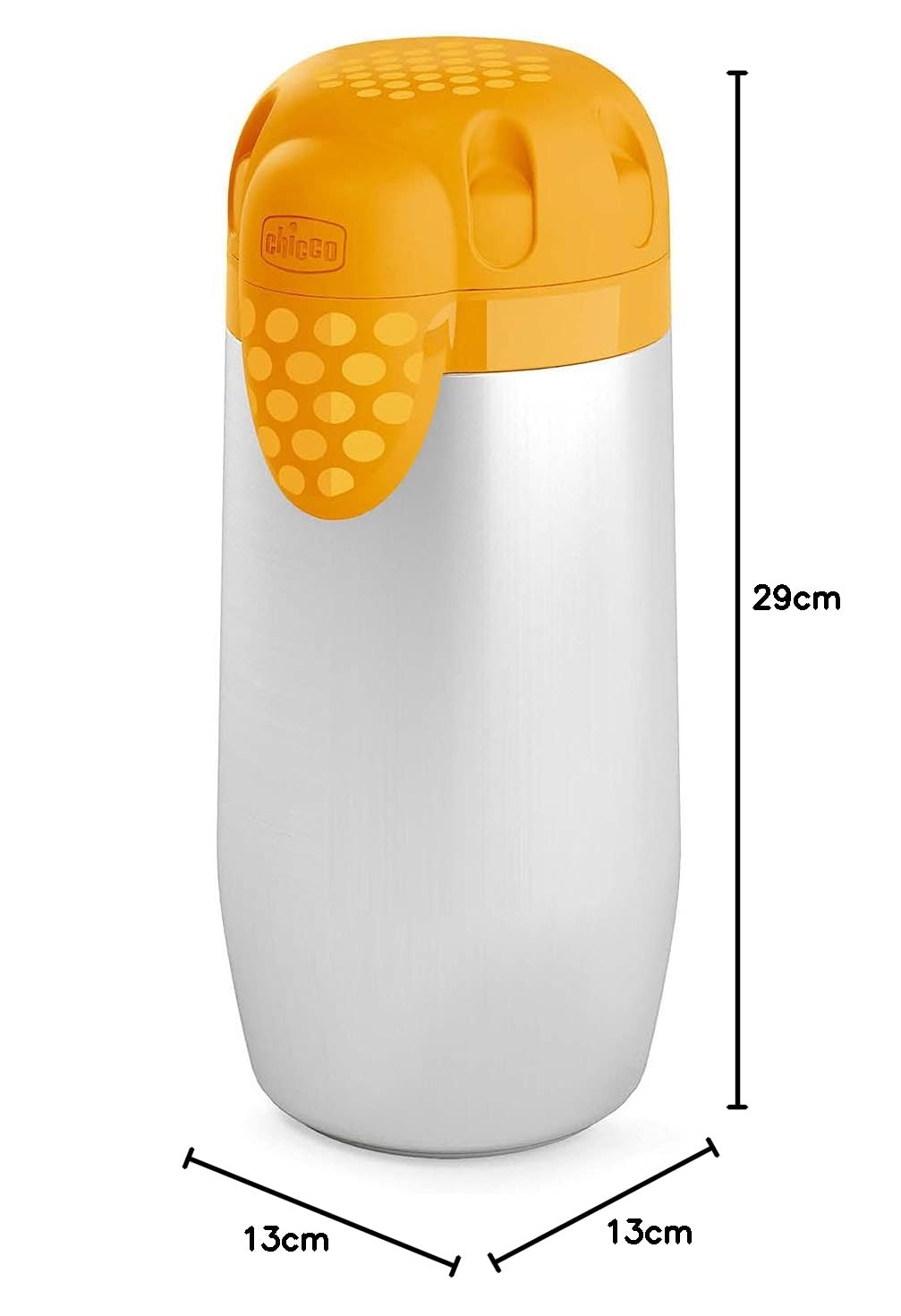Chicco Edelstahl-Thermobehälter, Termobecher für Essen, Brei und Babynahrung, Thermoskanne für Speisen und Getränke, hält die Temperatur bis zu 5 Stunden, BPA-freie Isolierflasche, 0+ Monate