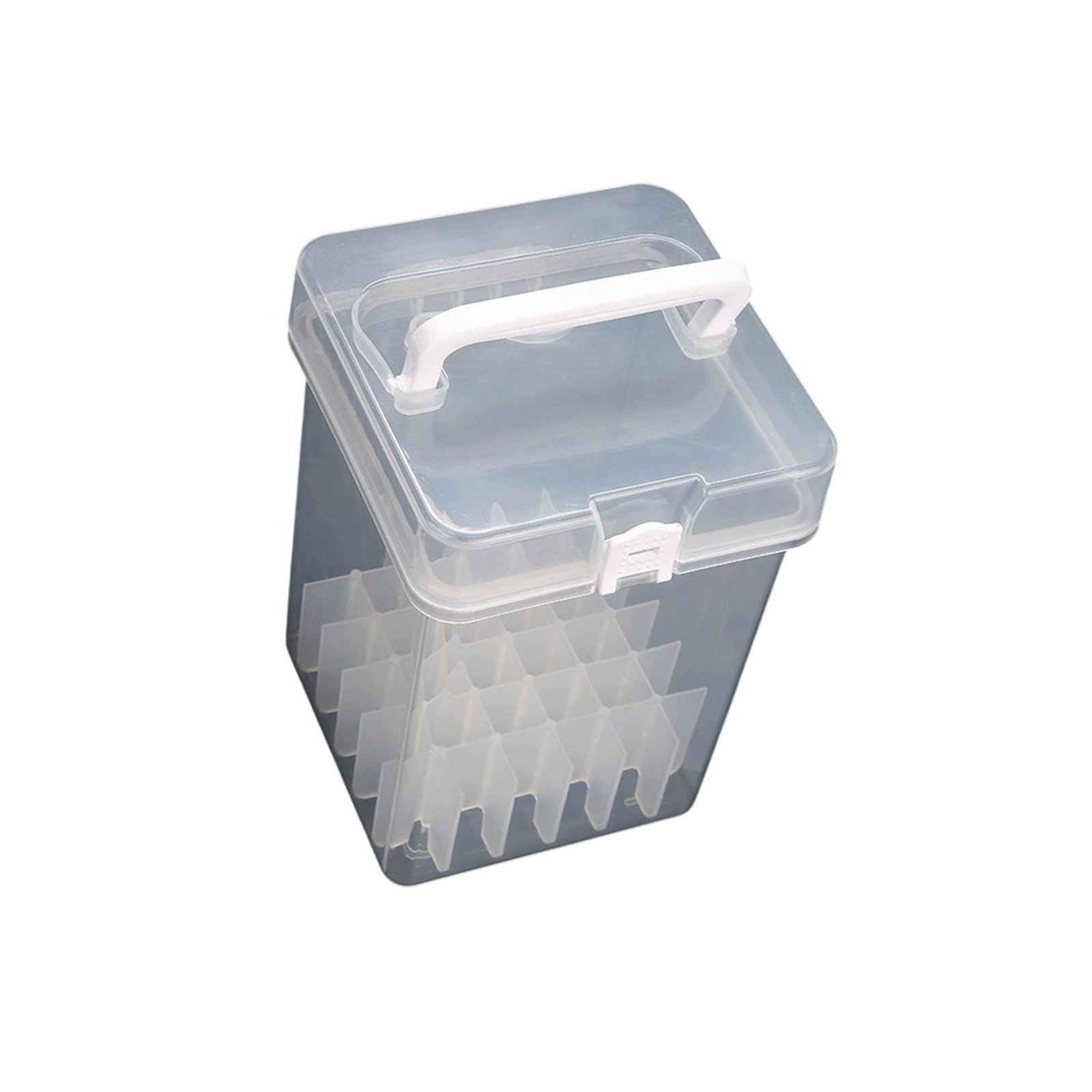 HDOYTXXM Clear Marker Storage Box Multi Slots Portable Organiser Container for Artists Students Outdoor Painting Storage Box