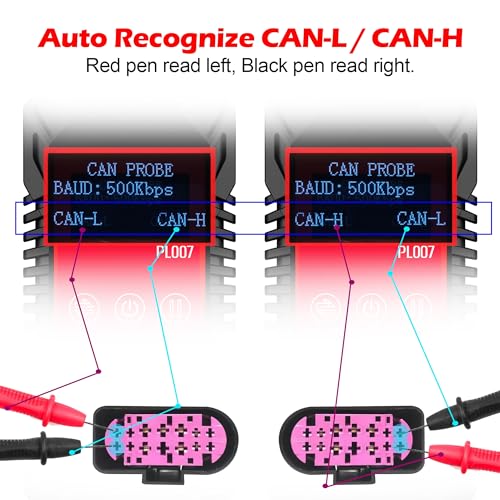 Image of CAN LIN PWM Tester, WOYO PL007 CAN Bus Analyzer for Automotive Diagnostic Tool, Auto-Recognize CAN-H & CAN-L, CAN Range 50-1000kbps, PWM Signal Detector on Bench, LIN Bus Baud Range 2400-19200bps