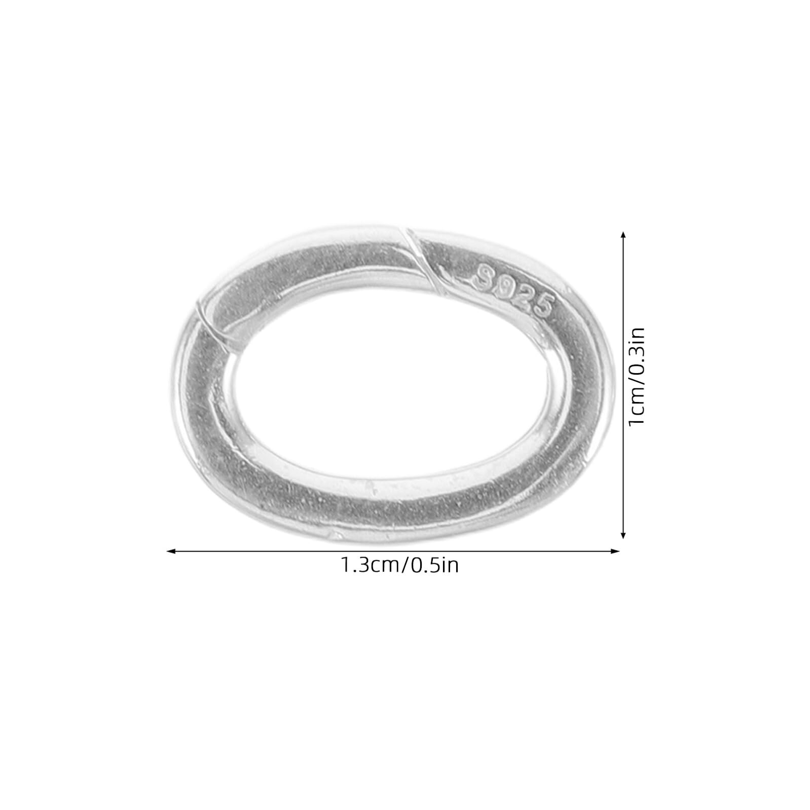 SUPVOX Cierres de Joyería de Resorte Ovalados 10mm X 13mm 2 Piezas, Conectores de Plata 925 para Pulseras y Collares Diy, Cierre Seguro y Versátil para Fabricación de Joyas