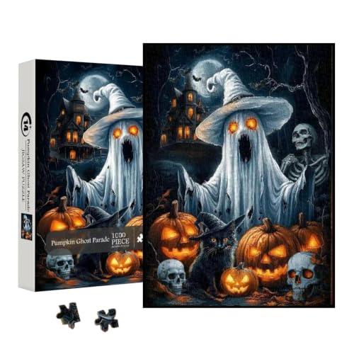 Puzzle de fantasmas de 1000 piezas para Halloween, juego de mesa familiar para adultos y niños