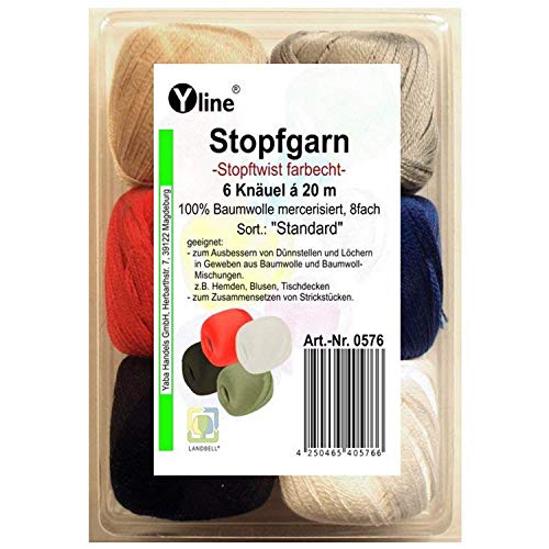 Sortiment Stopfgarn Stopftwist 6 Knäuel 100% Baumwolle (Standard), sl, 0576 Cover