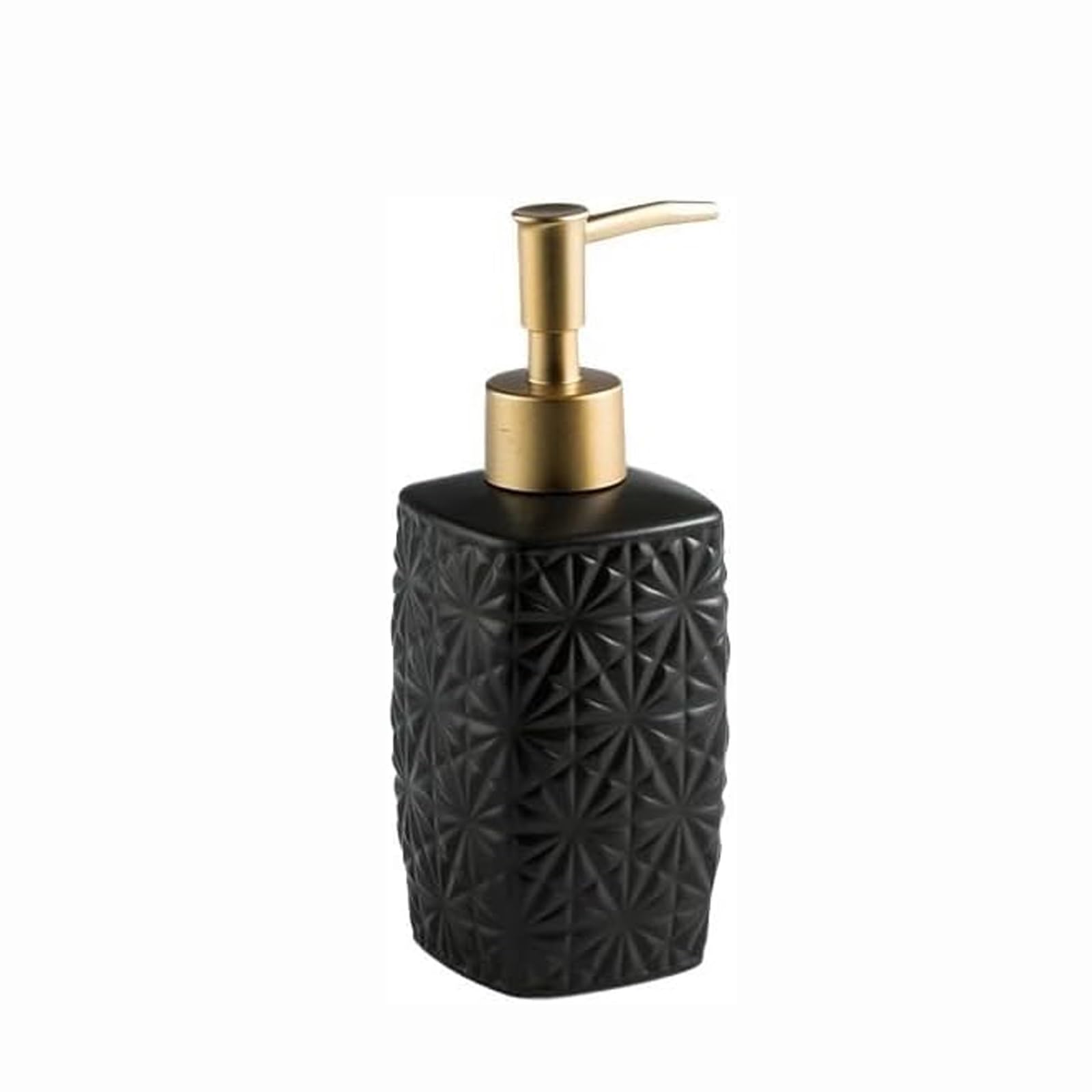 soap Dispenser Ceramic soap Dispenser with Gold Pump for Kitchen and Bathroom, refillable Hand soap Dispenser for Dish soap, Hand soap, Lotion