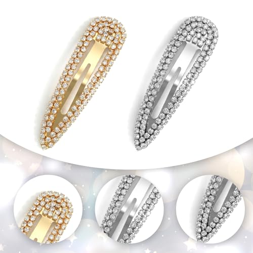 4 piezas pinzas de cabello con cristales brillantes miniatura 6