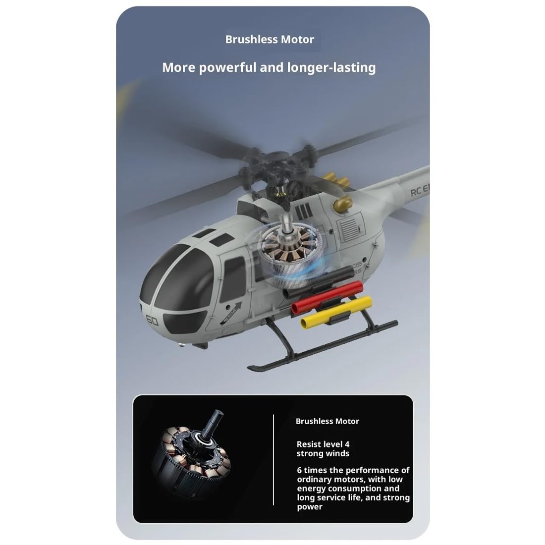 Helikopter RC w skali 1/48 dla dorosłych, RC ERA C186S BO105 bezszczotkowy 4-kanałowy 6-osiowy żyroskop zdalnie sterowany samolot z optycznym pozycjonowaniem przepływu, prezent na Boże
