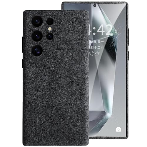 Coque Alcantara Samsung S25 Ultra : luxe du cuir suédé italien fait main et compatible MagSafe