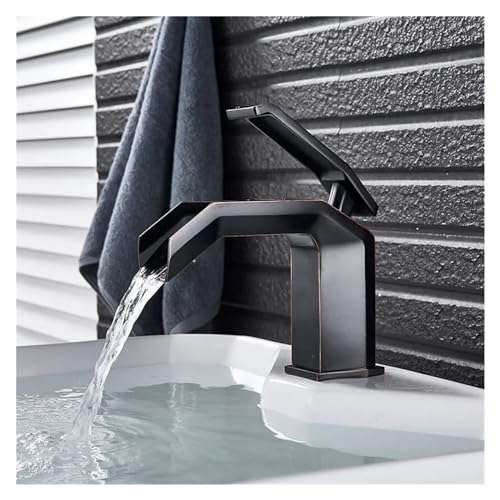 Mitigeur de cascade pour lavabo de salle de bains en nickel brossé monotrou - 5