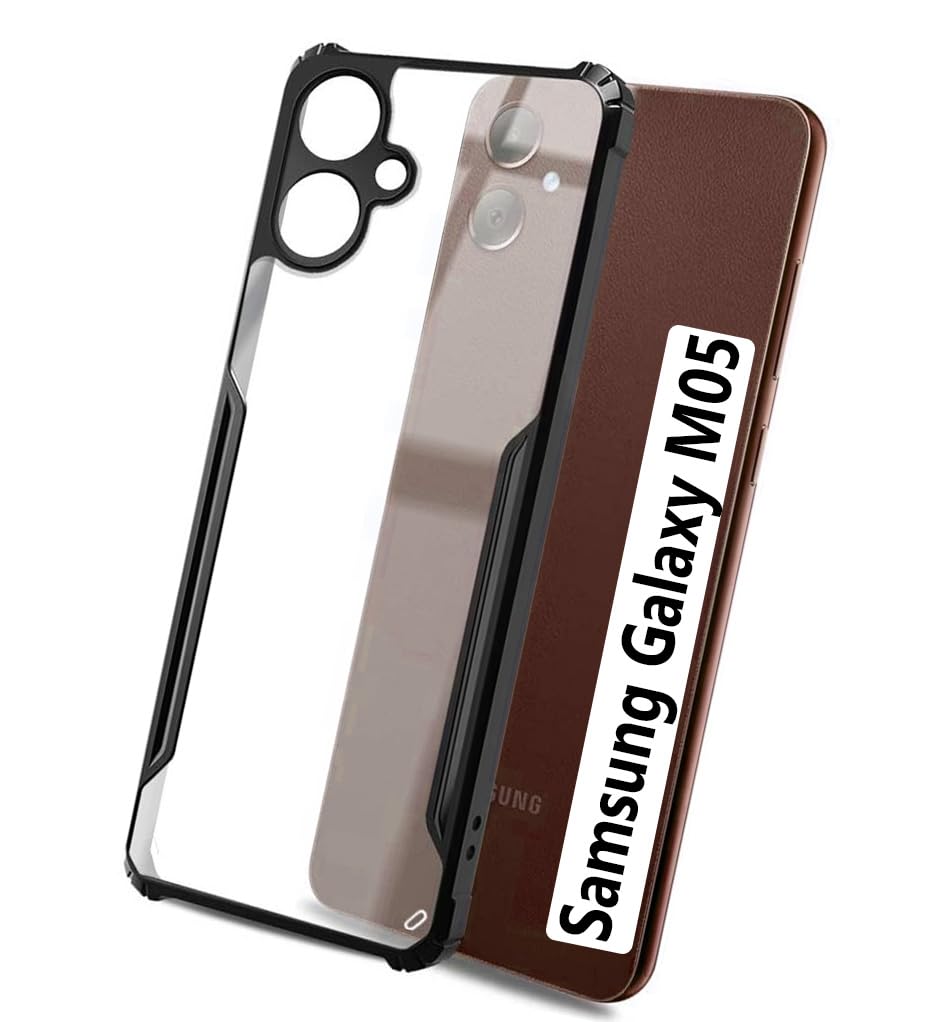 COBERTA Back Cover for Samsung Galaxy M05 Back Cover Case - Black Transparent (B0DHVS1FQG) Amazon Price History, Amazon Price Tracker