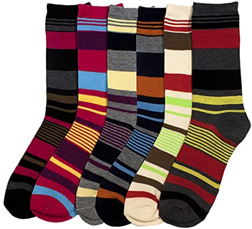 Image of ToBeInStyle Women's Pack of 6 or 12 Fashion Printed Crew Socks