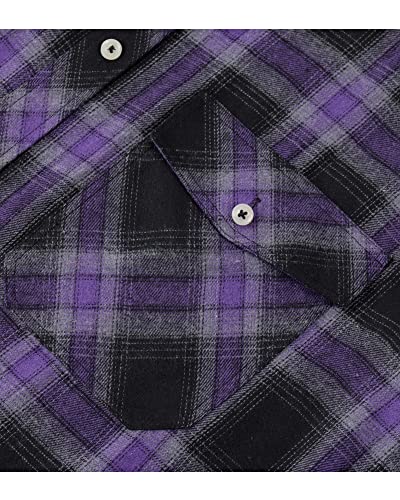 Image of Alimens & Gentle Men's Button Down Regular Fit Long Sleeve Plaid Flannel Casual Shirts