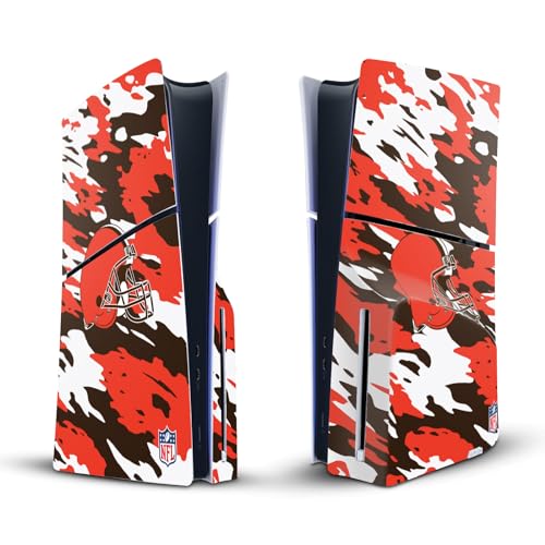 Skin PS5 Slim Disc NFL Cleveland Browns Head Case Designs autocollant vinyle de console