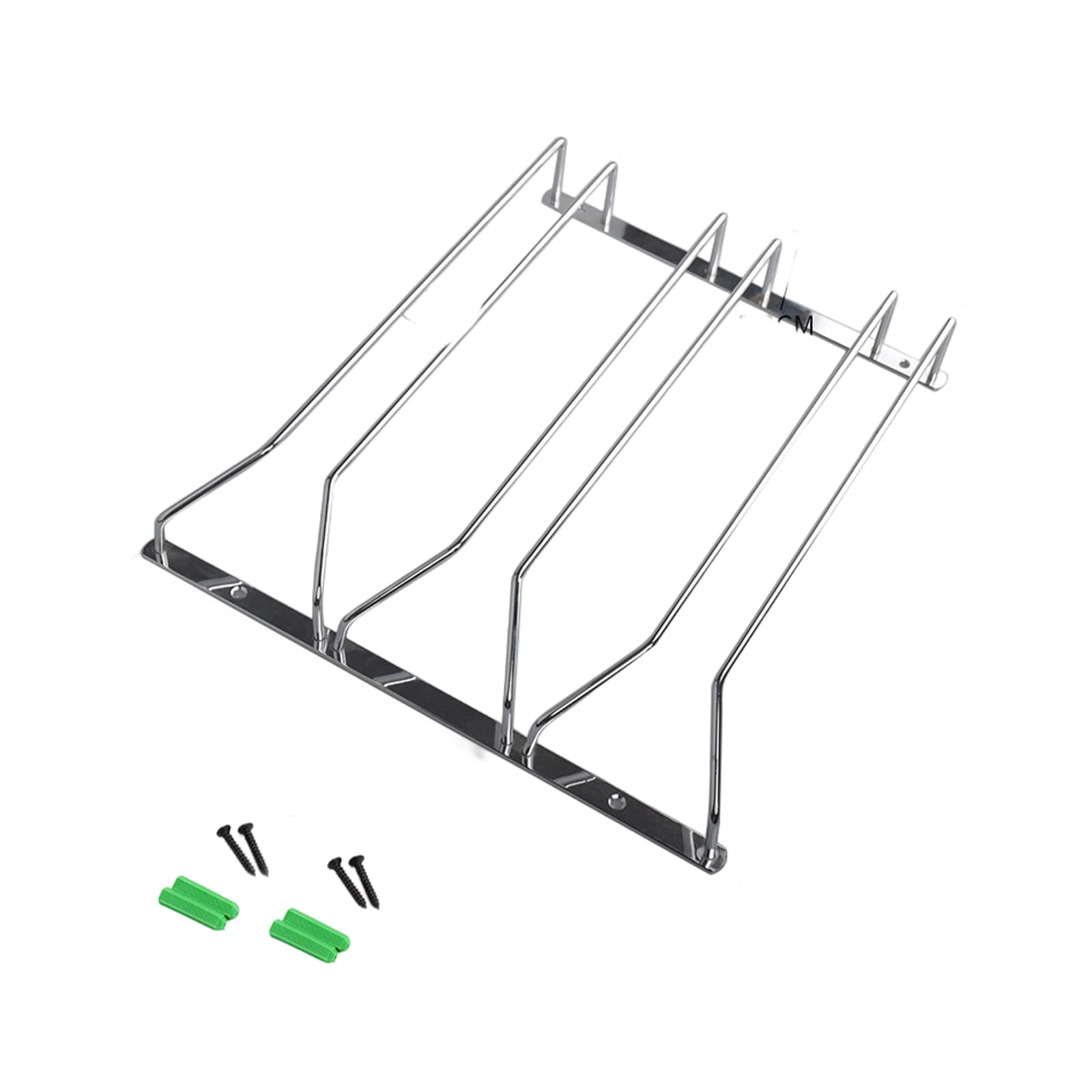 NEWFT Space Saving Overhead Wine Glass Rack Sturdy Nonrust Steel Mountable Storage Solution Rustproof Wine Glass Stand Holder