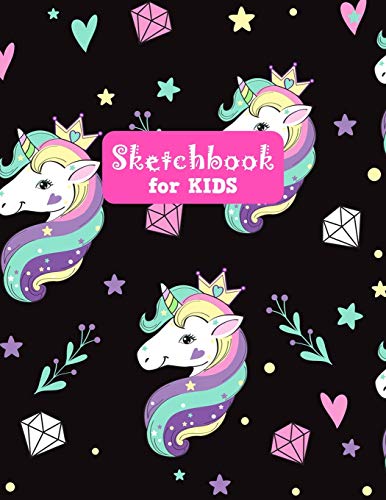 Sketchbook for Kids: Pretty Unicorn Large Sketch Book for Sketching, Drawing, Creative Doodling Notepad and Activity Book - Birthday and Christmas ... Teens and Women - Nathalie Modern Press # 026 image 3